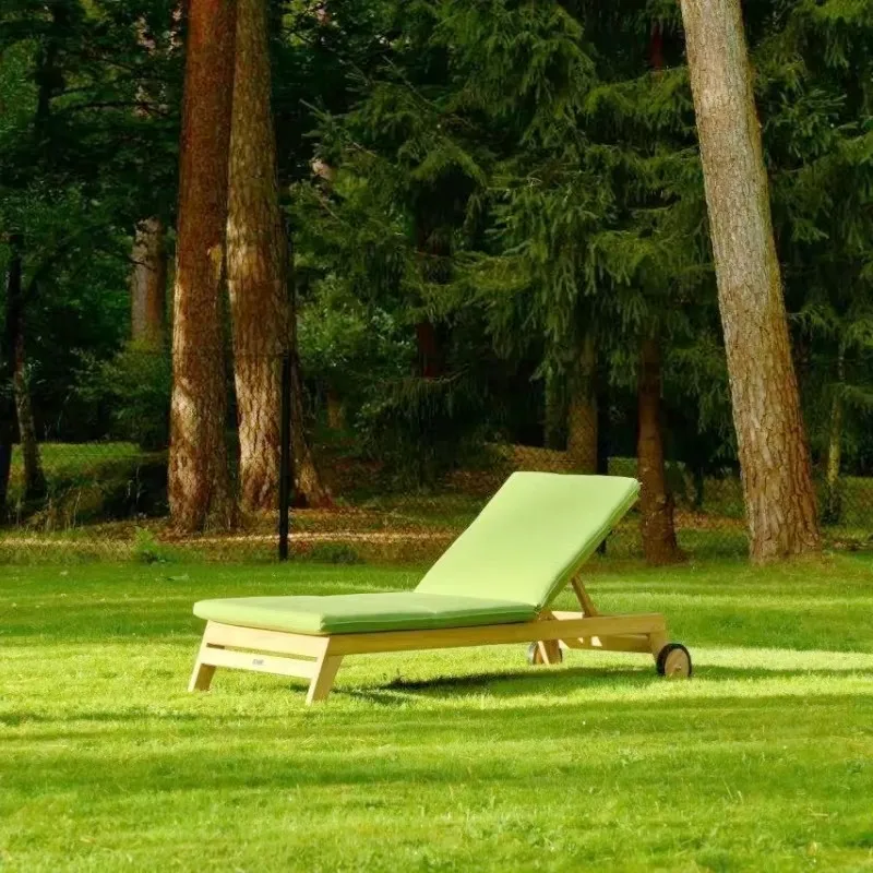 Outdoor bench Terrace Sun bed Beach loungers Sun loungers Teak loungers with wheels