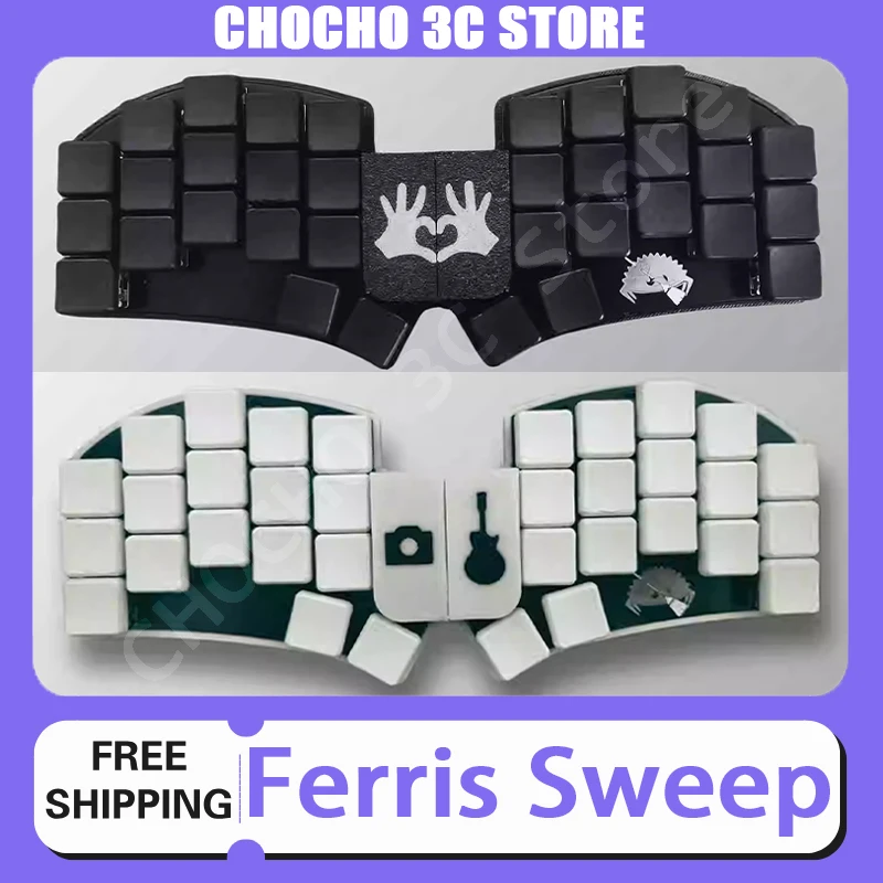 Ferris Sweep Cradio Split Mechanical Keyboard 34key Low Profile Wireless Bluetooth Hot Swap Custom Office Gaming Keyboard Laptop