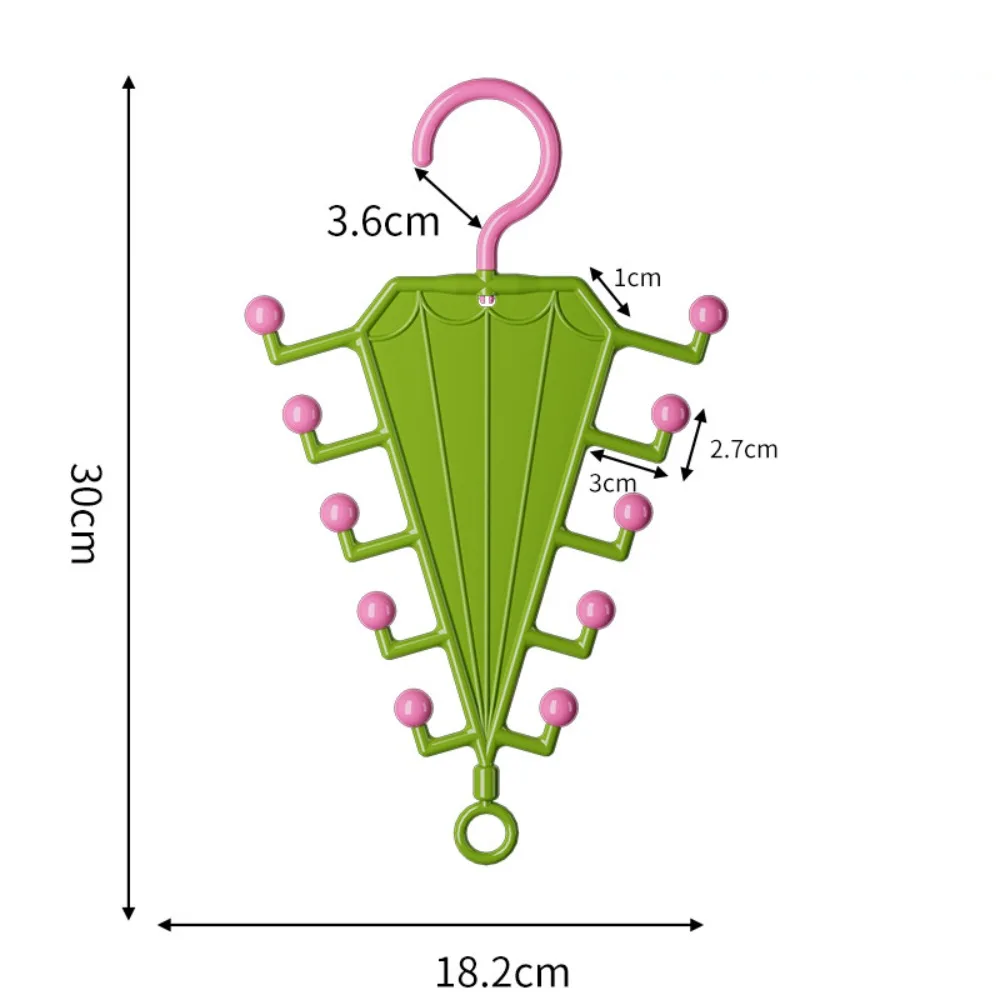 Portable Wall Mounted V Shaped Hanger Space Saving 12 Hooks Hat Rack Rotatable Double Sided Hanger