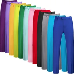 2026 Men Blue Suit Pants, Formal Slim Dress Trousers, Red Green Black White Pantalones Hombre, Asian Size Man Slacks,M-5XL 6XL