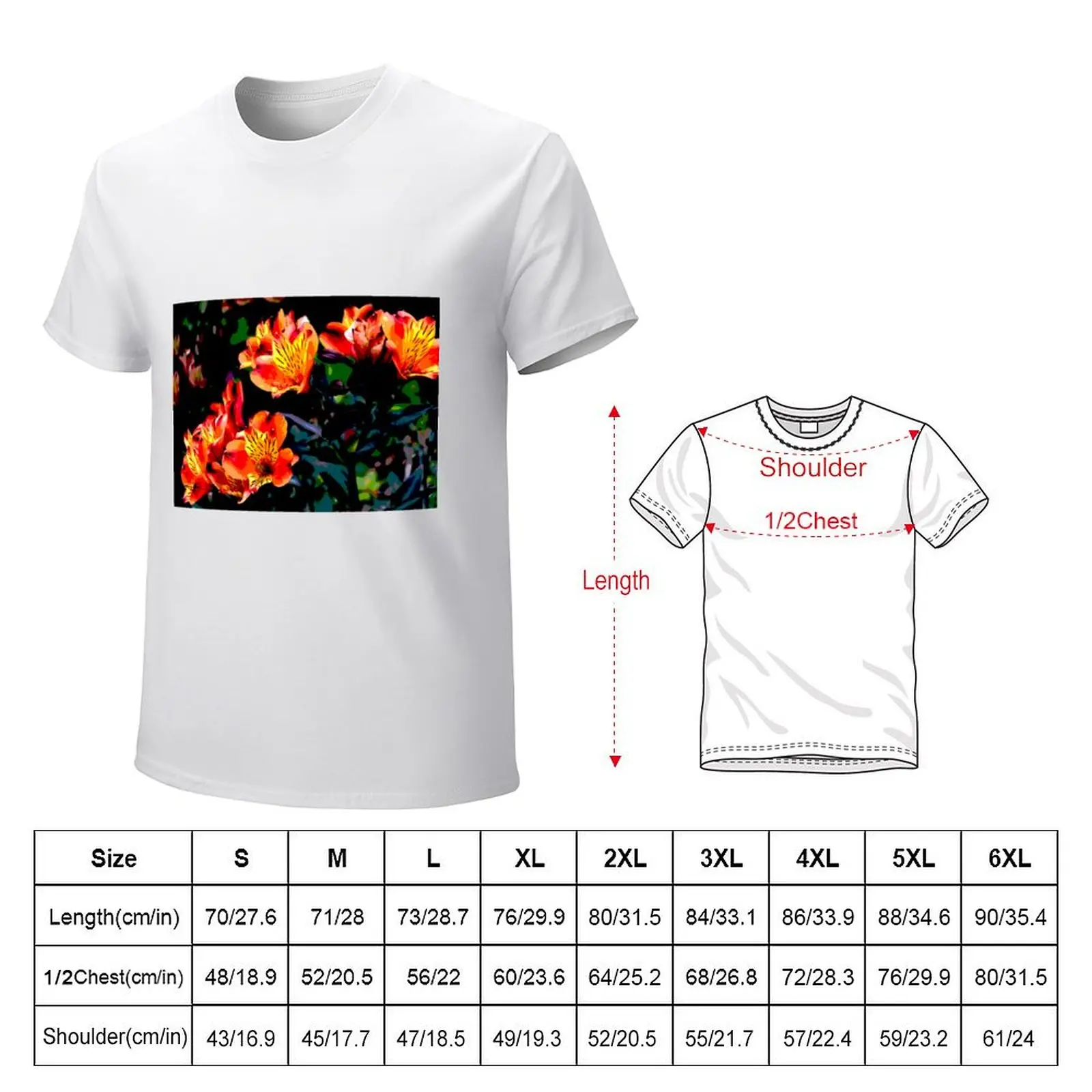 Vibrant Lillies T-Shirt heavyweights Blouse summer top plain white t shirts men