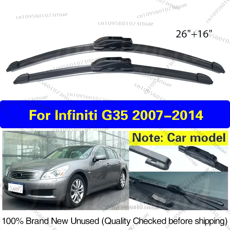 

Car Wiper Blades For Infiniti G35 2007 - 2014 Windshield Windscreen Front Window Blades Car Rain Brush 26"+16" Car Accessories
