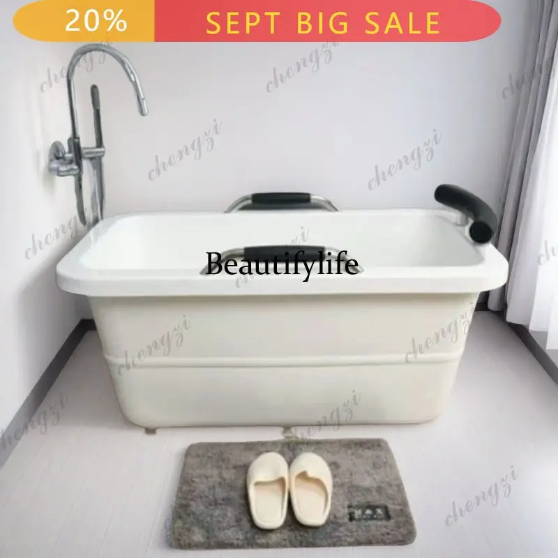 B178 Thickened acrylic freestanding front opening bathtub Household thermal insulation long-lasting bathtub