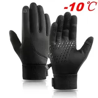 Waterproof Cycling Gloves Winter Touch Screen Bicycle Gloves Outdoor Fishing Windproof Riding Motorcycle Ski Warm Bike Gloves