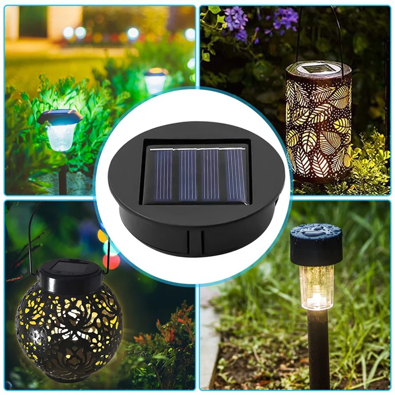 Panneau solaire supérieur de remplacement de lumière solaire extérieure, pièces de lanternes solaires, accessoires d'éclairage de jardin étanches