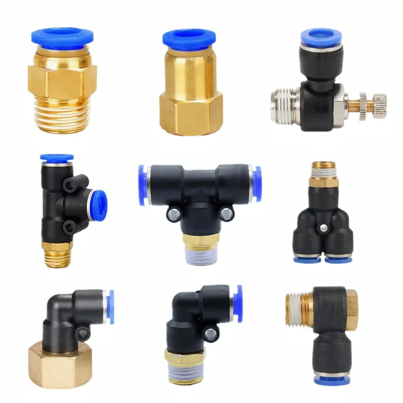 Pneumatic Air Connector Fitting PC/PCF/PL/PLF 4mm 6mm 8mm Thread 1/8