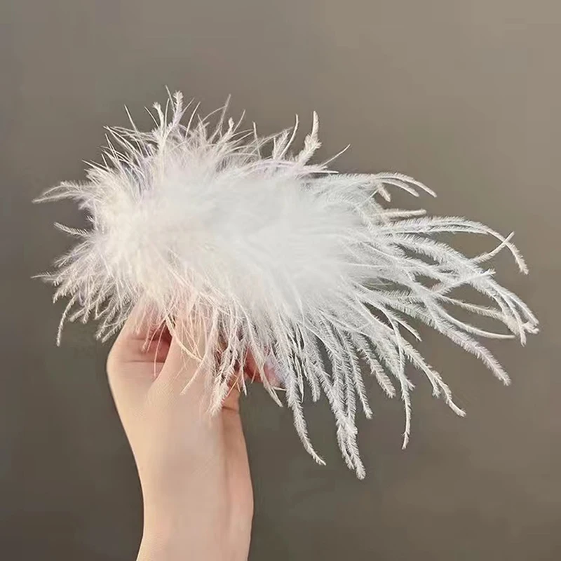 Super Fairy White Feather Hair Clip Headdress Wedding Daily Photo Personality Sweet Feather Barrettes Hair Accessories