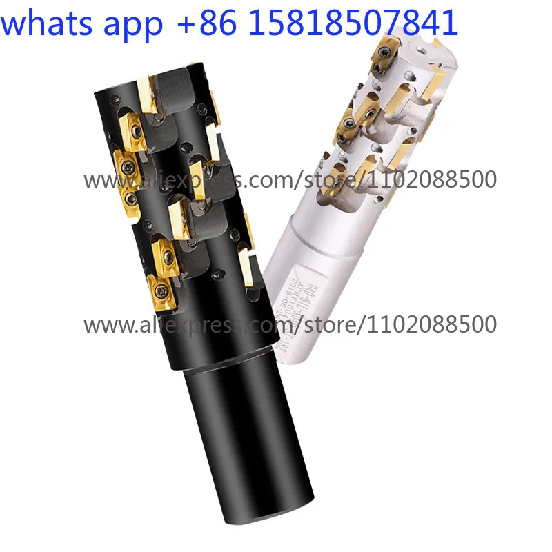Corn Milling Cutter BT50-D63-112 Indexable High Efficiency Spiral End Mill Shank Dense Tooth Milling Cutter 1604 Insert