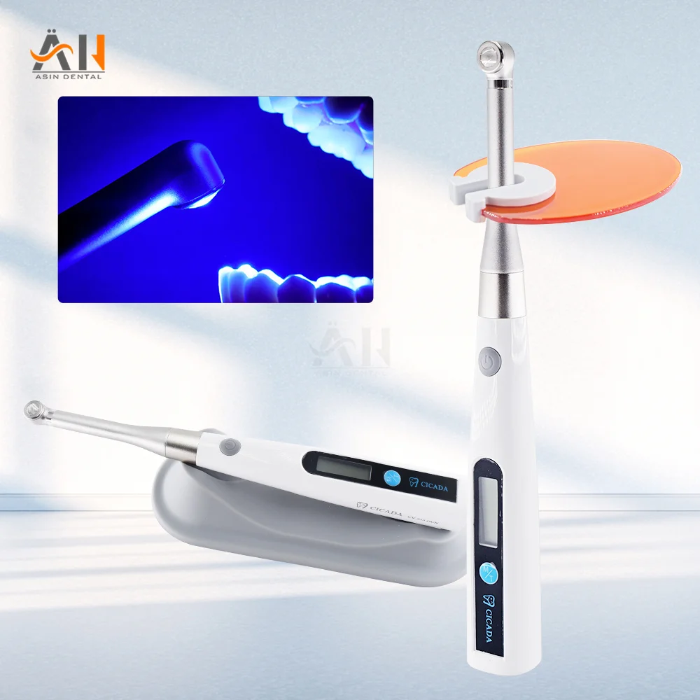 

Dental Curing Light Lamp LED Cordless Metal Head 1S Cure 3 Modes 1200-1400mw/cm² Recumbent Design Dentistry Equipment