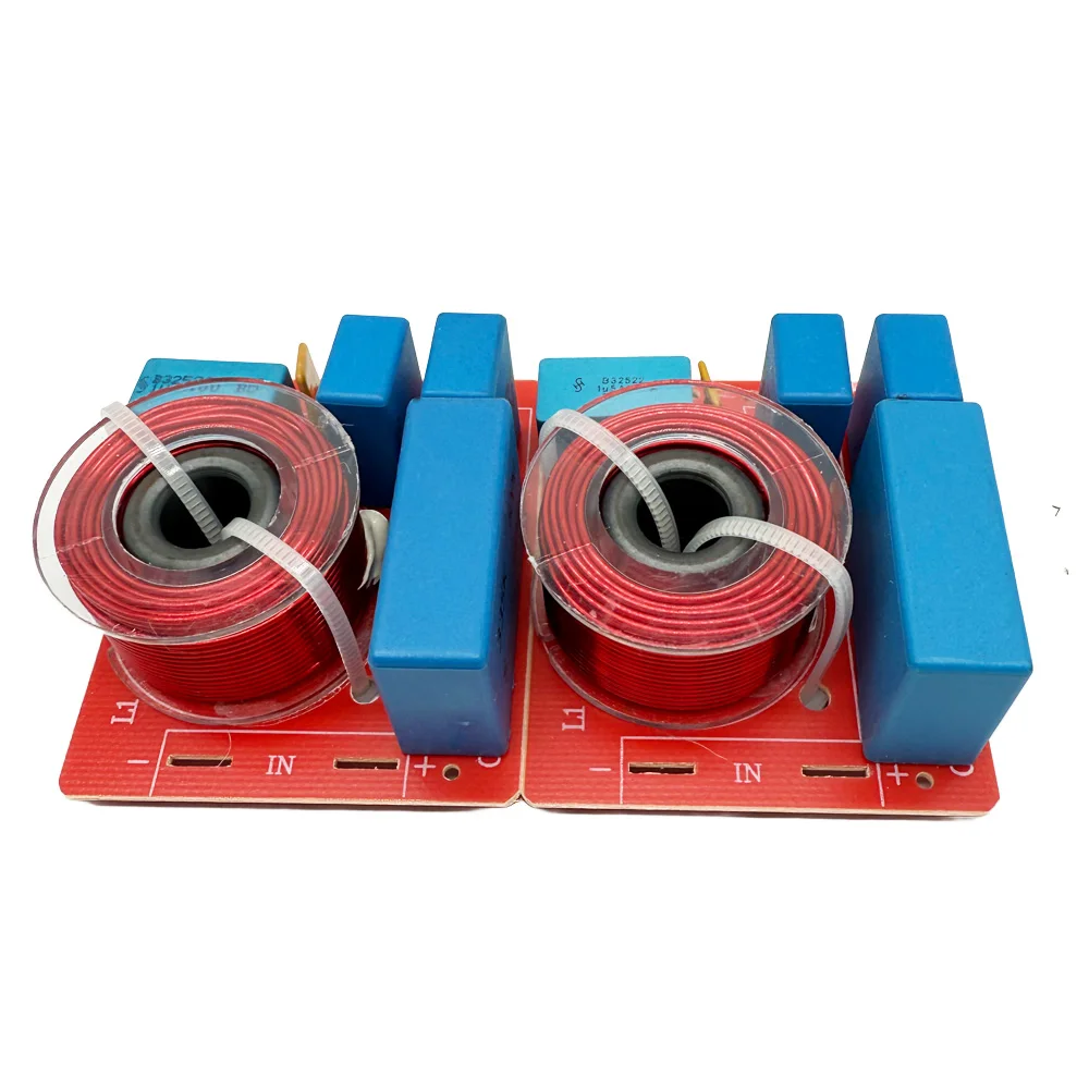 2Pcs 60W 2 Way Audio Speaker Frequency Divider Treble Bass Crossover Filter For Bookshelf Audio DIY Speakers Amplifier