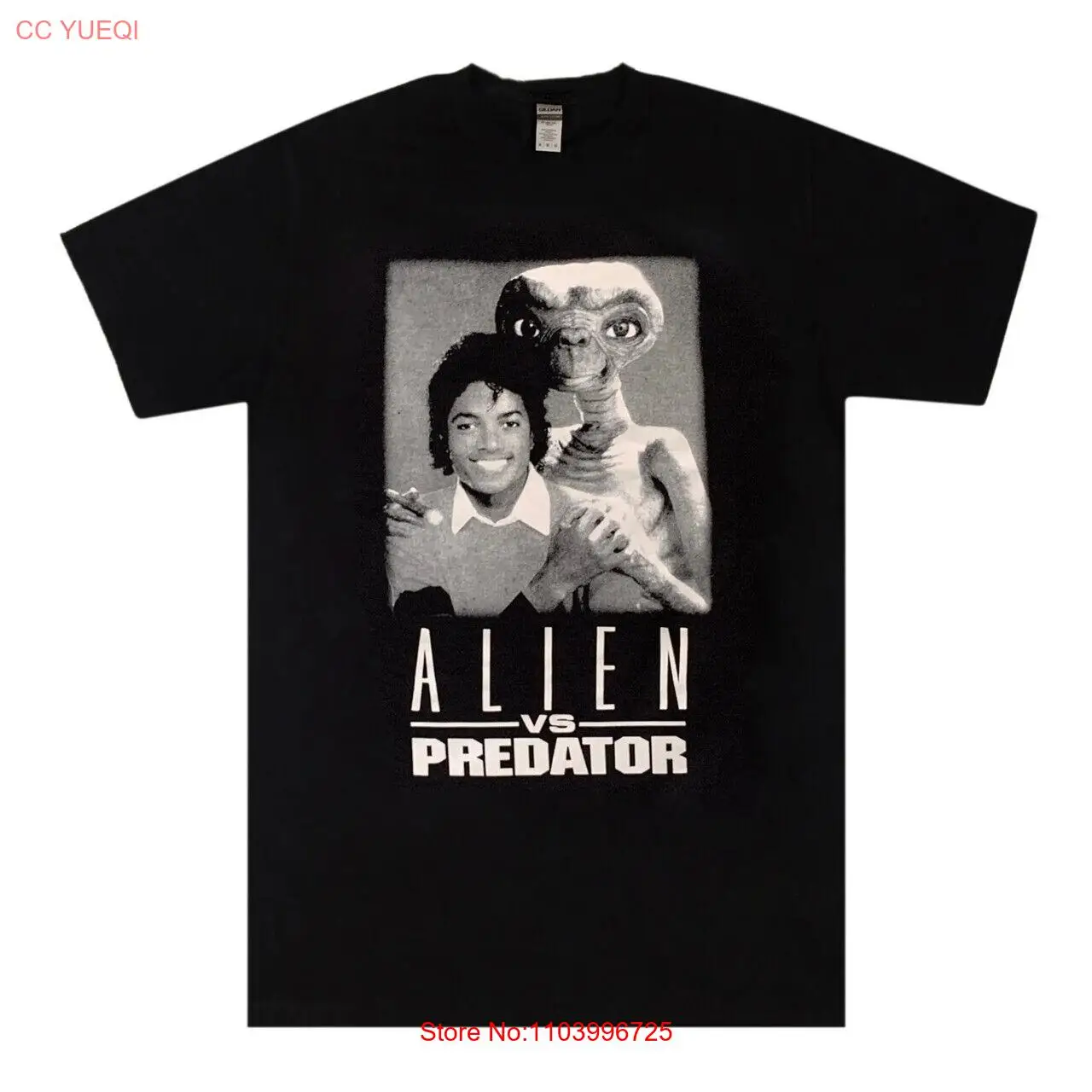 Футболка Alien Vs Predator-Майкл Джексон и эт-Доступно в S, M, L, XL, 2XL