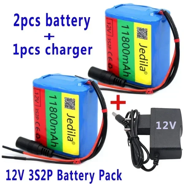

100%.New.12V.11800 mAh.3S2P.Batterie Au Lithium.18650.Batterie Au Lithium Pack Protection Conseil Rechargeable.