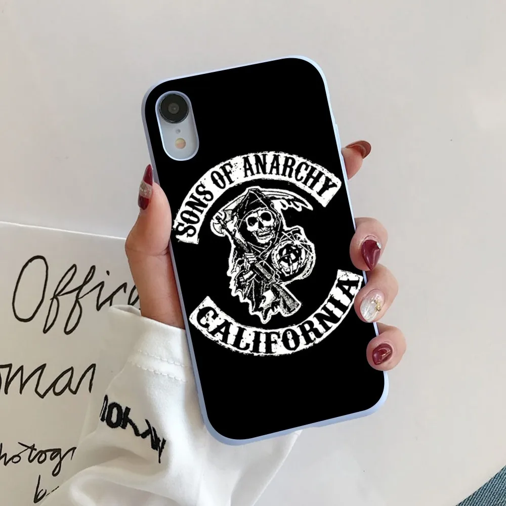 Sons Of Anarchy TV Phone Case For IPhone 14 11 12 13 Mini Pro Xs Max 8 7 6 6S Plus X XR Solid Candy Color Case