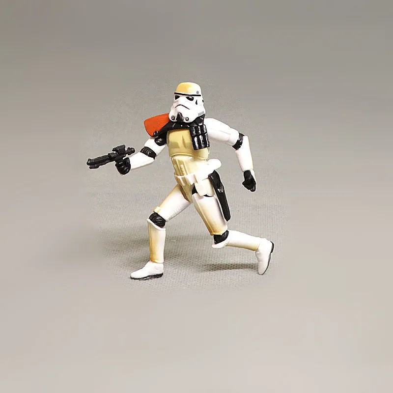 ในสต็อก 10 ซม.ทหารสีขาว Black Knight Star Wars Storm เครื่องประดับ Joint Movable เลเซอร์ดาบ Figurine ของขวัญวันเกิดของเล่น