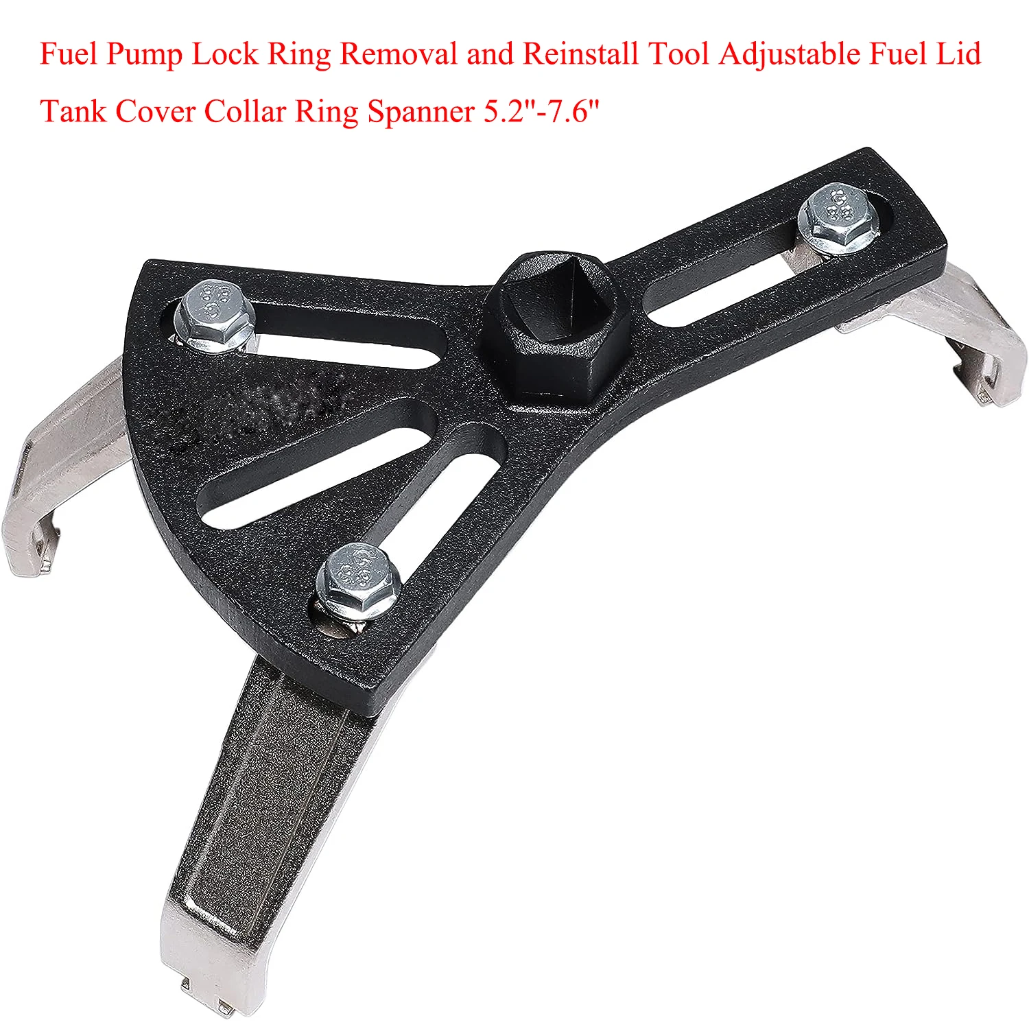 Fuel Pump Lock Ring Removal and Reinstall Tool Adjustable Fuel Lid Tank Cover Collar Ring Spanner 5.2''-7.6''