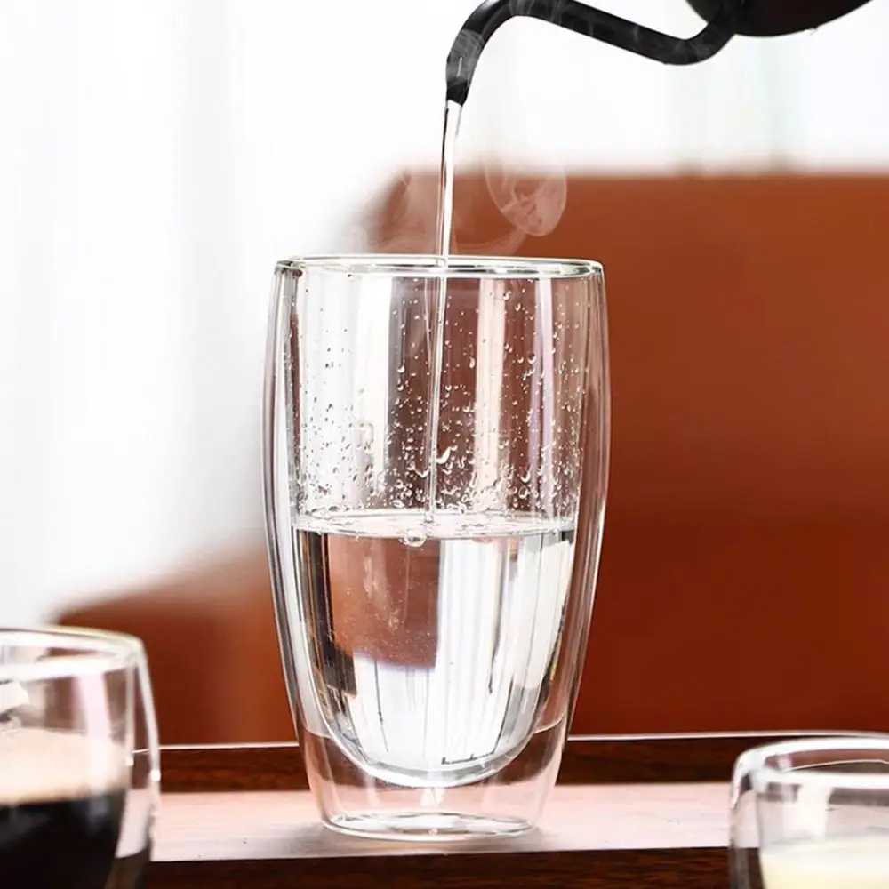 

150/250/350/450 мл подарки из боросиликатного стекла, двухслойная стеклянная чашка, термостойкая посуда для напитков, кружка для молока, чашка для сока