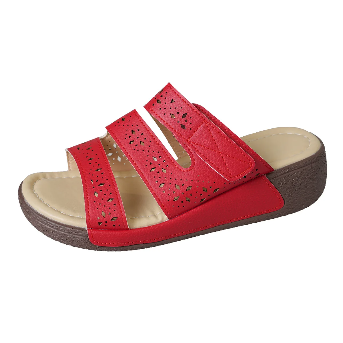 

Летняя модная женская обувь без шнуровки на платформе, удобная нескользящая обувь больших размеров для женщин, тапочки 36–43 лет, женские сандалии