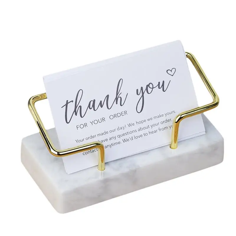 Marble Business Card Holder Marble Multipurpose Business Card Stand Wear-Resistant Business Card Stand For Work Exhibitions