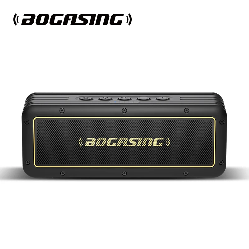 BOGASING G4 ワイヤレス Bluetooth スピーカー、50W 重低音ポータブル