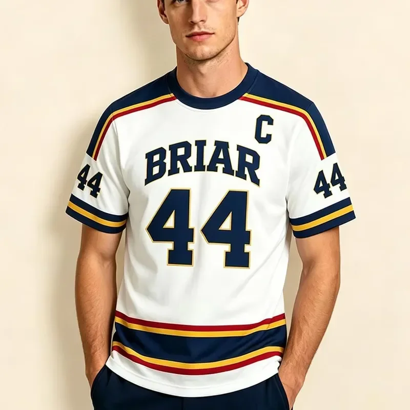 3D Printed 2026 Briar University Hockey Jersey Graham 44 Di Laurentis 66 Cosplay T Shirt Men Women Summer Streetwear Tees