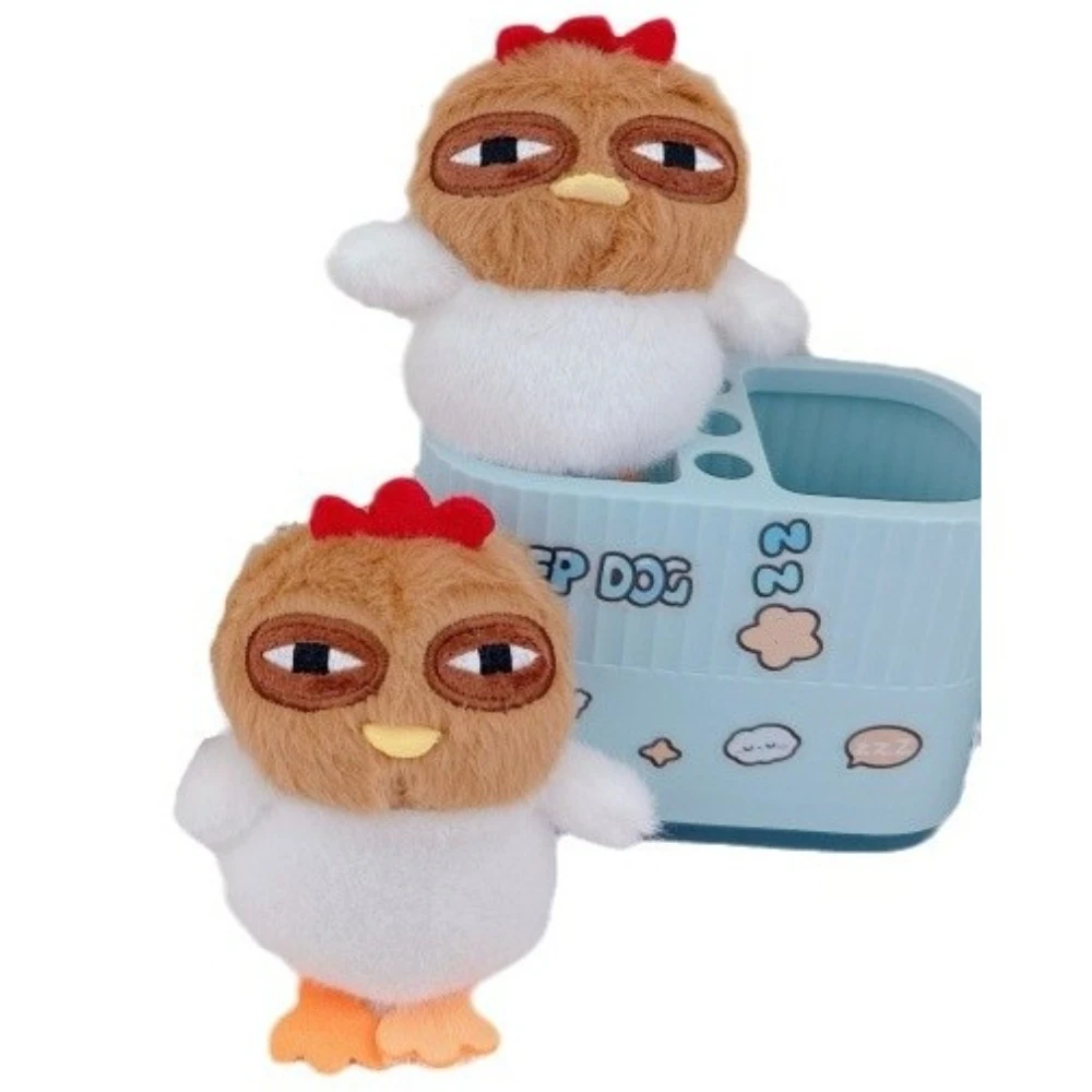 Cartoon Cartoon Plush Chicken Keychain Soft Lovely Hens Key Ring Simulation Creative Egg-laying Animal Key Holder Bag Hanging