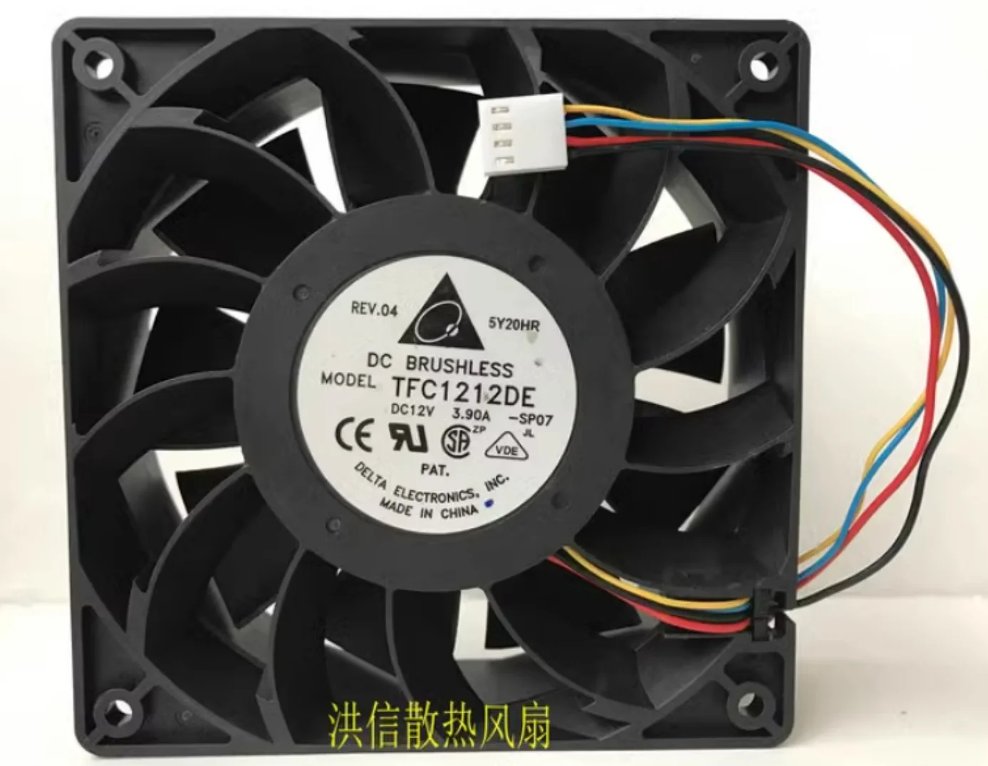 Delta TFC1212DE 12V 3.9A 12cm 120*120*38mm 4 line I fan fan violent large fan