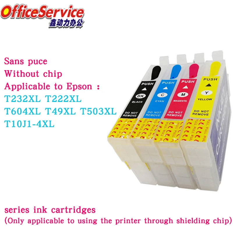 604 604XL Empty Refillable Ink Cartridge for Epson WF-2930DWF WF-2950 XP-2200 XP-2205 XP-3200 XP-3205 XP-4200 XP-4205 .NO Chip