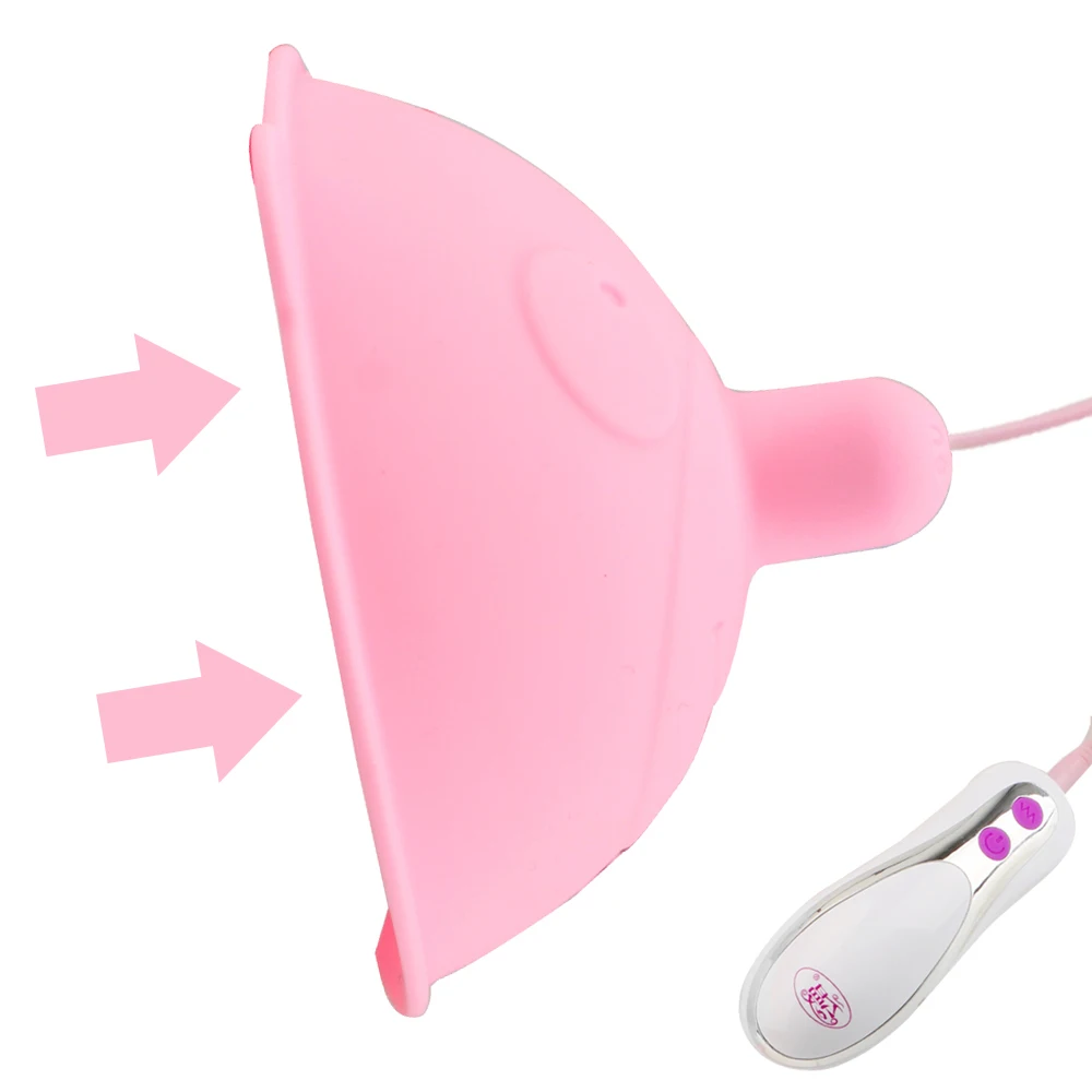 Nipple Sucker Vibrator 10 Speed Erotic Sex Toy for Woman Breast Enlarge Massager Tongue Lick Electric Breast Pump