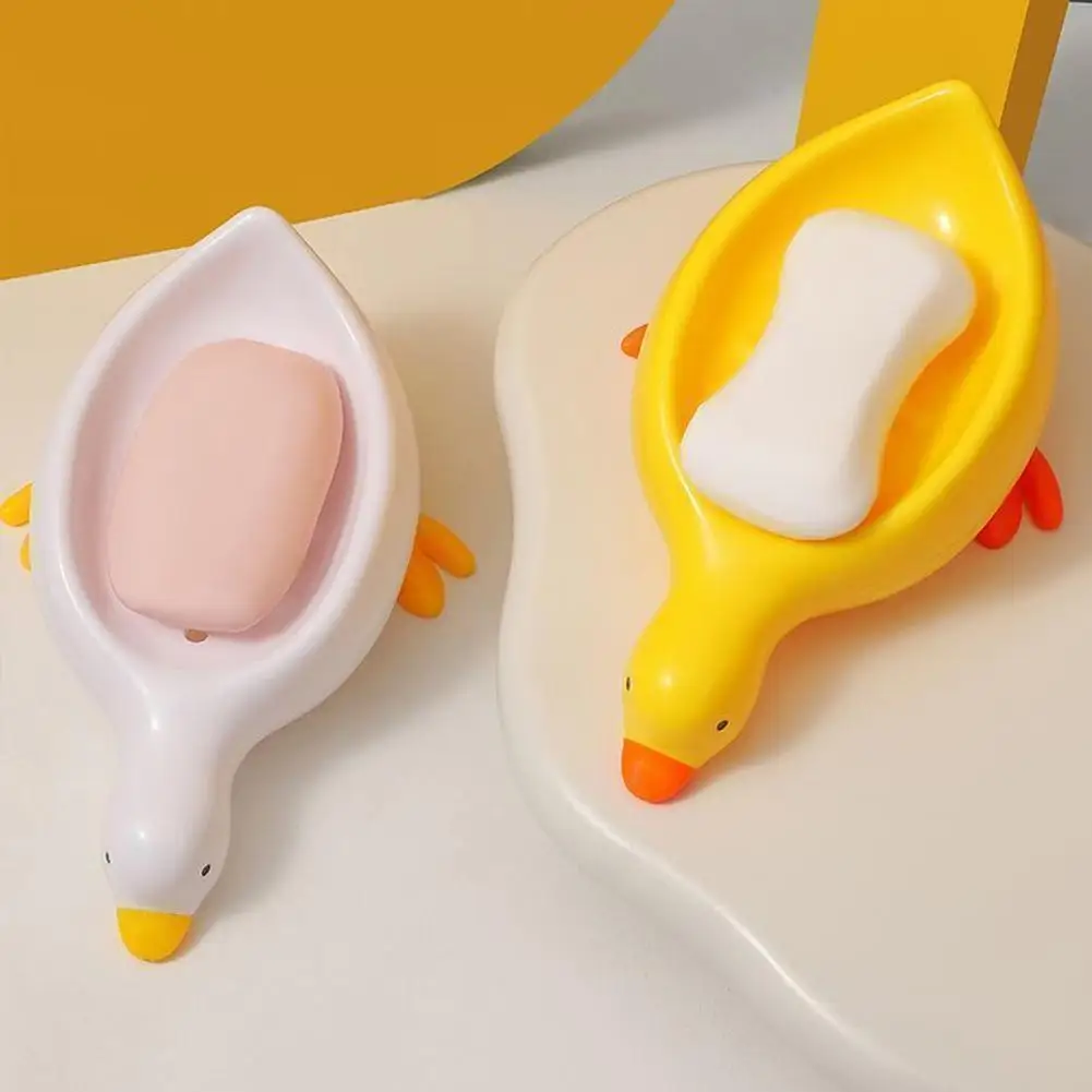 Cute Cat Duck Shape Soap Box Soap Dish Drainable Storage Holder Soap Container Storage Dish Household Bathroom Accessories view 5