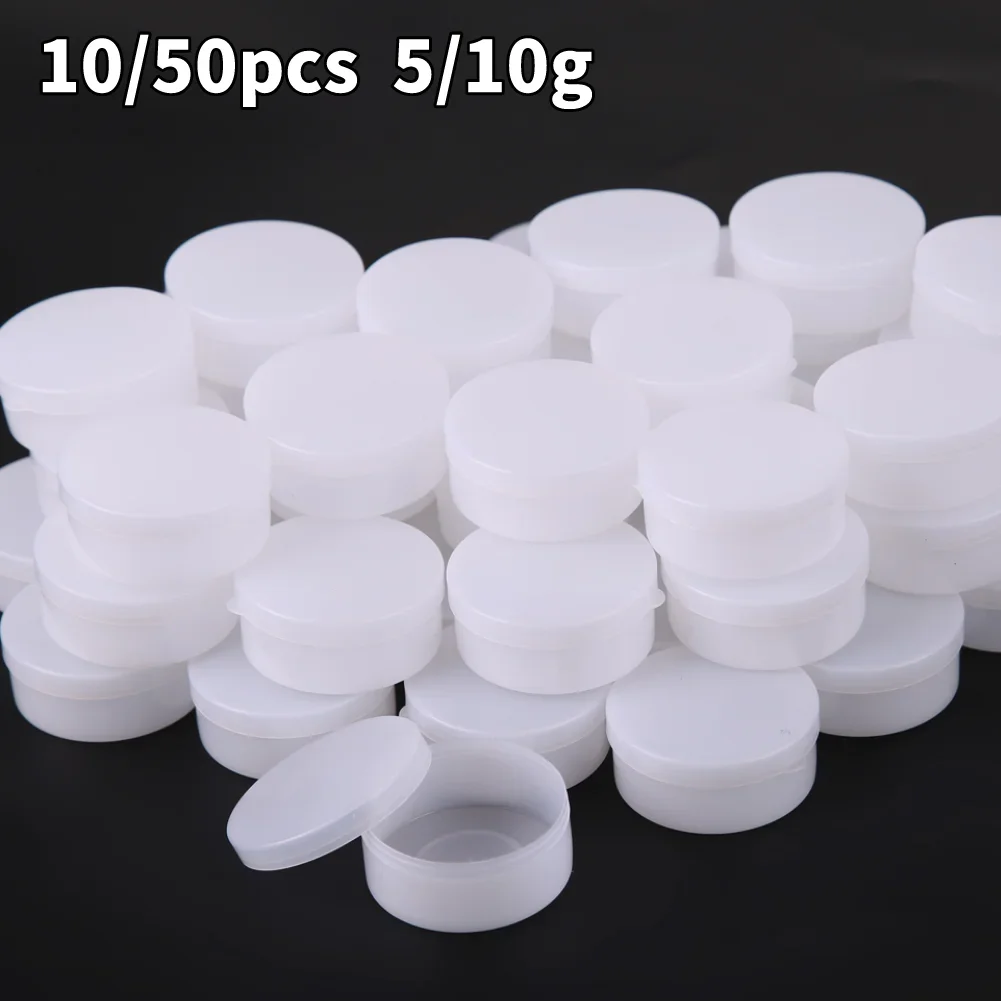 50/10pcs Jar Pots Sample Container Jars For Cosmetics Empty Cosmetic Containers Boxes Eyeshadow Cream Lip Balm Makeup Jar 5/10g