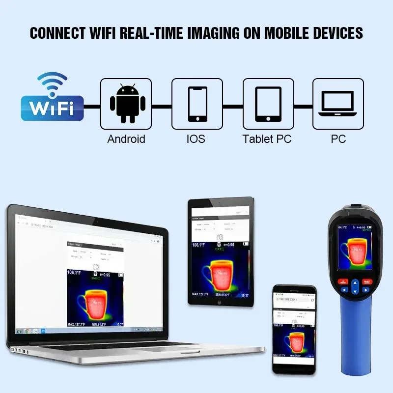 Infrared thermal imaging thermometer high-definition detection underfloor heating industrial maintenance pipes