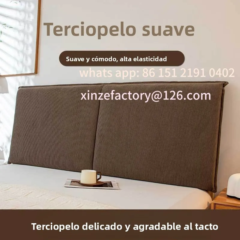 

Customizable Thiened Soft Cover Bede Pillow Real Wood Bedroom Proof Rectangular Removable And Waable Modern