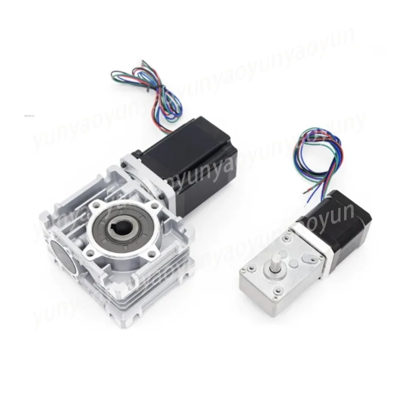 Small Self Locking Right Angle Worm Gearbox Integrated Precision Stepper Servo Motor Transmission Drive Accessory