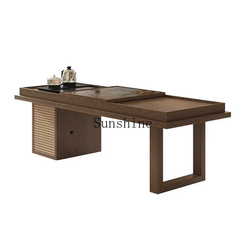 

Solid wood coffee table Chinese beauty retro, table legs, integrated dual-purpose, simple and modern