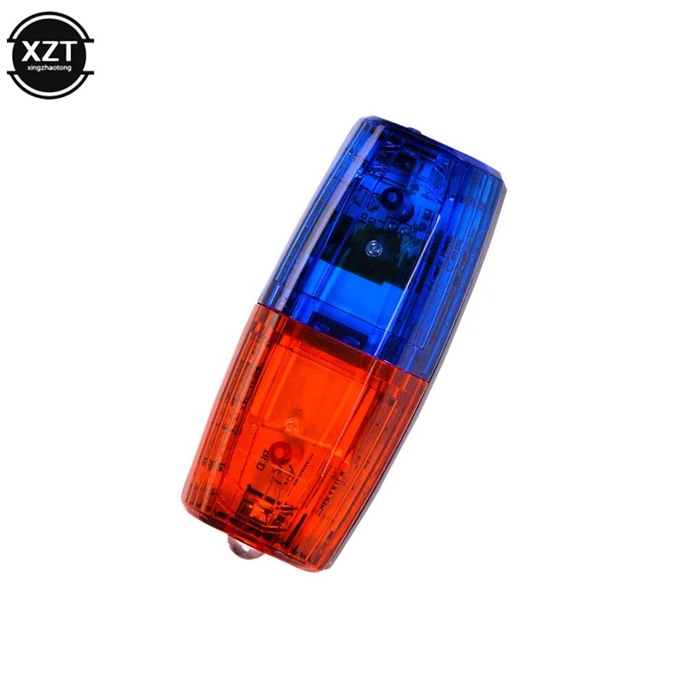 LED Red Blue Multifunction Clip Flashing Warning Safety Shoulder Police Lights USB Charging Emergency Lamps Bicycles Accessories