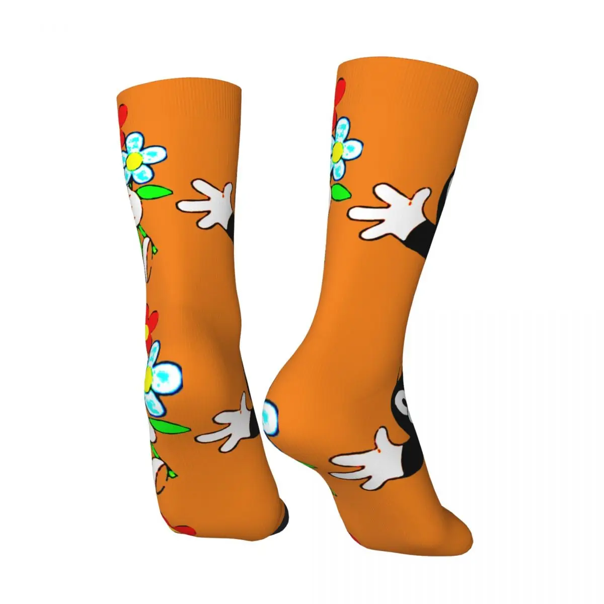 Hip Hop Retro Krtek Crazy Men's Compression Sock Unisex Mole Digging Street Style Seamless Printed Funny Novelty Happy Crew Sock