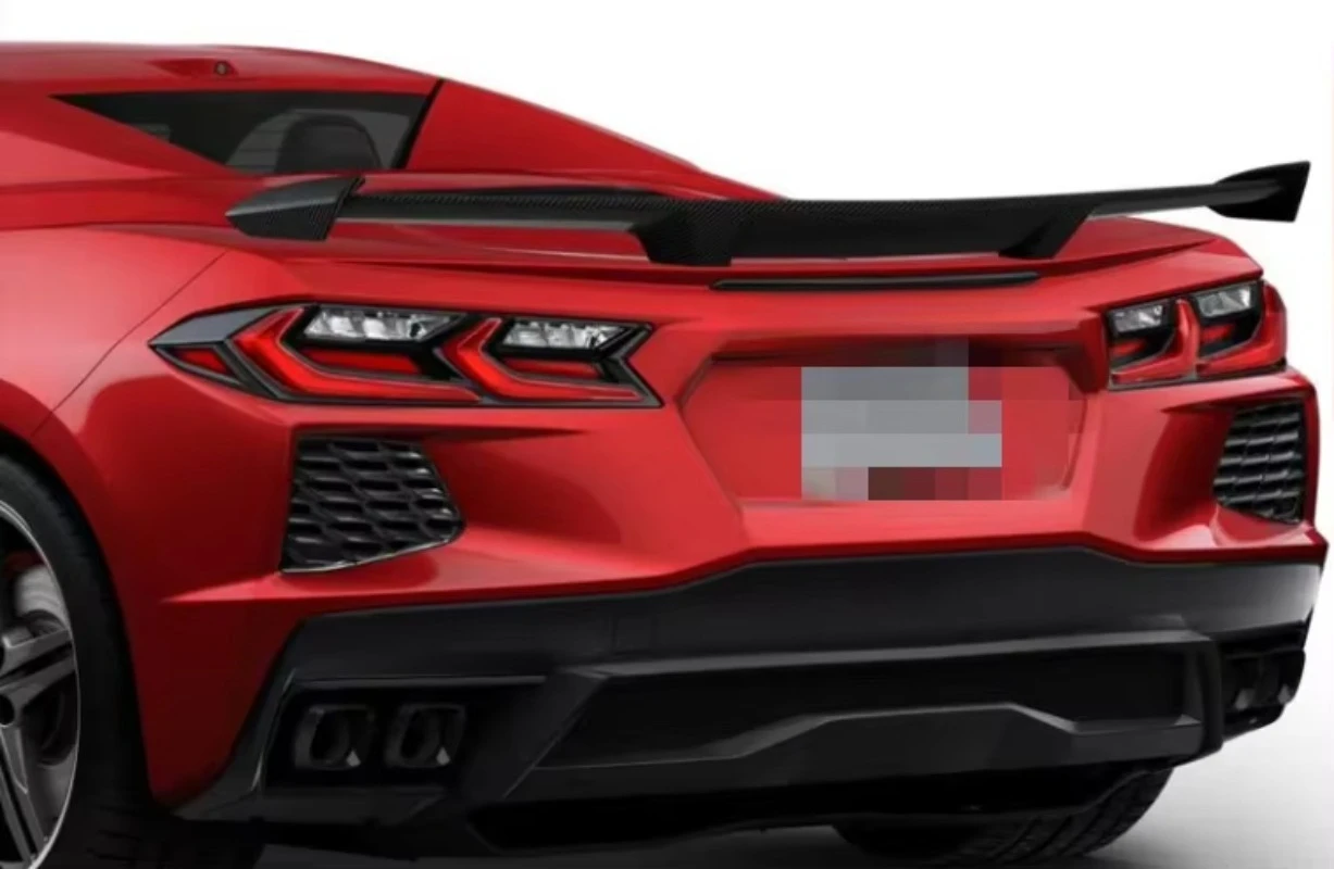 

High-Performance FORCorvette C8 Stingray Carbon Fiber 2-pillar Rear Track Wing 2020