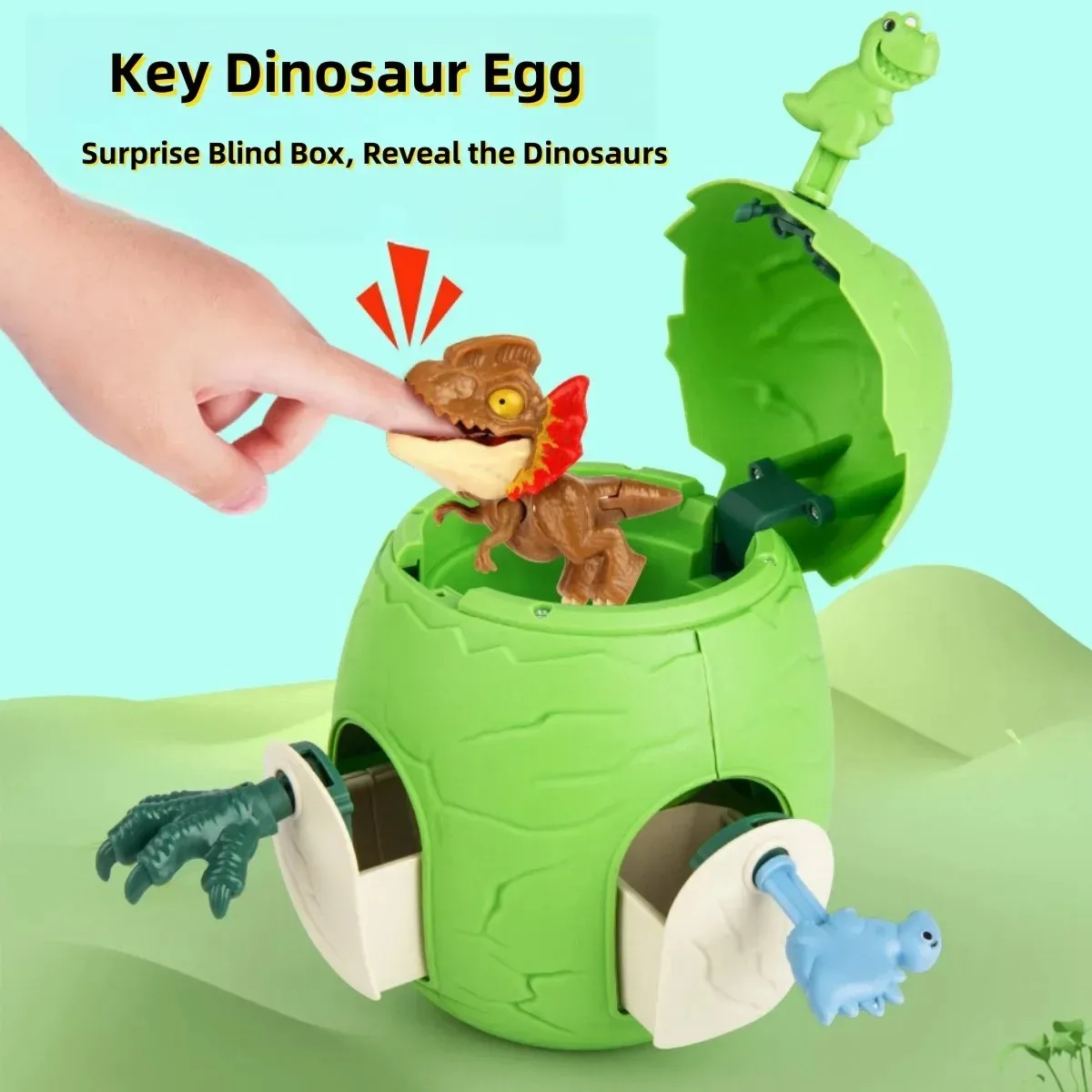 Nouveau modèle porte-clés Intelligence pour enfants dinosaure oeuf boîte aveugle jouet développement compétences à main formation cadeaux pour 3-6 ans