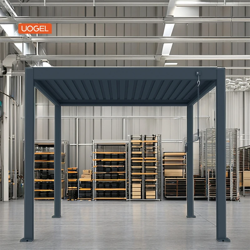 

Garden Outdoor 3*3 3*4 Gazebo Pergola Waterproof Louvered Pergola Roof Manual Sun Shade Aluminium Bioclimatic Pergola Canopy Kit