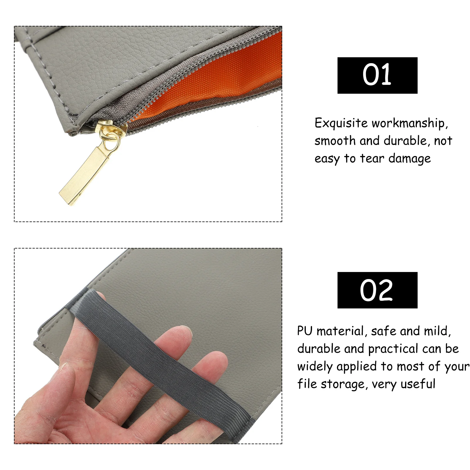 

1pc Pu Visor Organizer Certificate Storage Bag Document Holder For Auto Interior Accessories Durable Space-Saving Cd