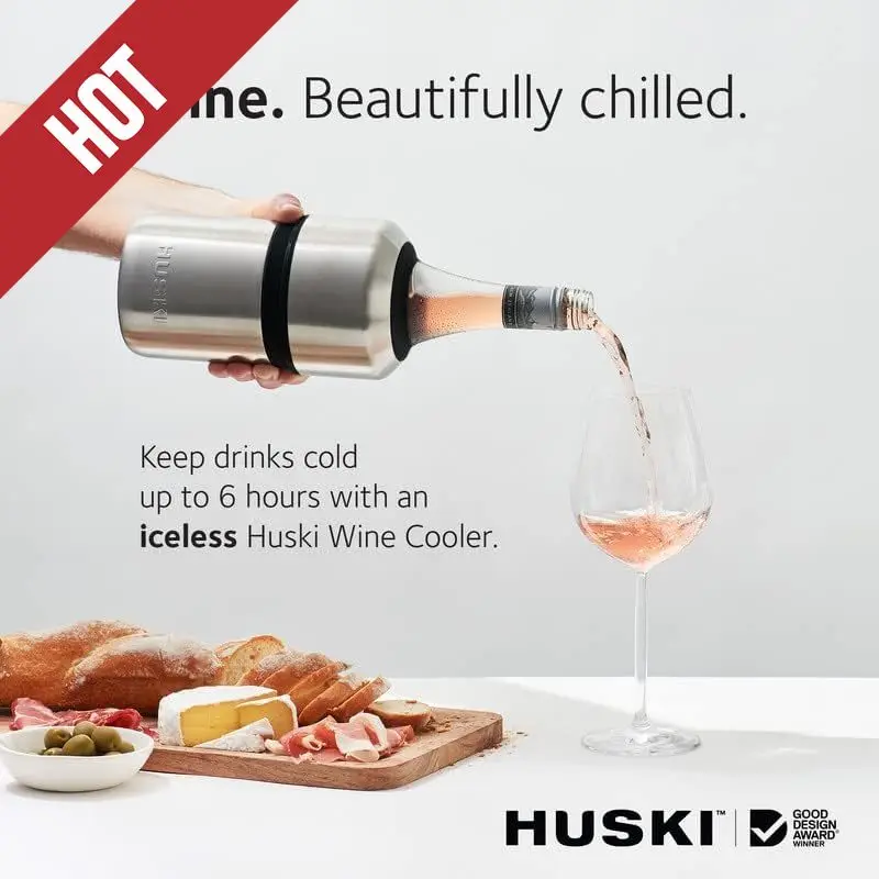 

Wine Chiller | Award Winning Iceless Design | Keeps Wine Cold Up To 6 Hours, Wine Accessory, Next Generation Ice Bucket,customiz