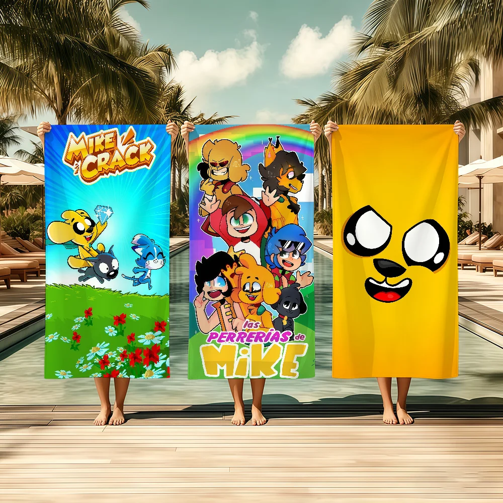 Anime M-MikecrackS Cartoon-Handtuch, Textil-Bademantel, Strand, schnell trocknend, leicht, tragbar, für Camping, Schwimmbad, Reisen