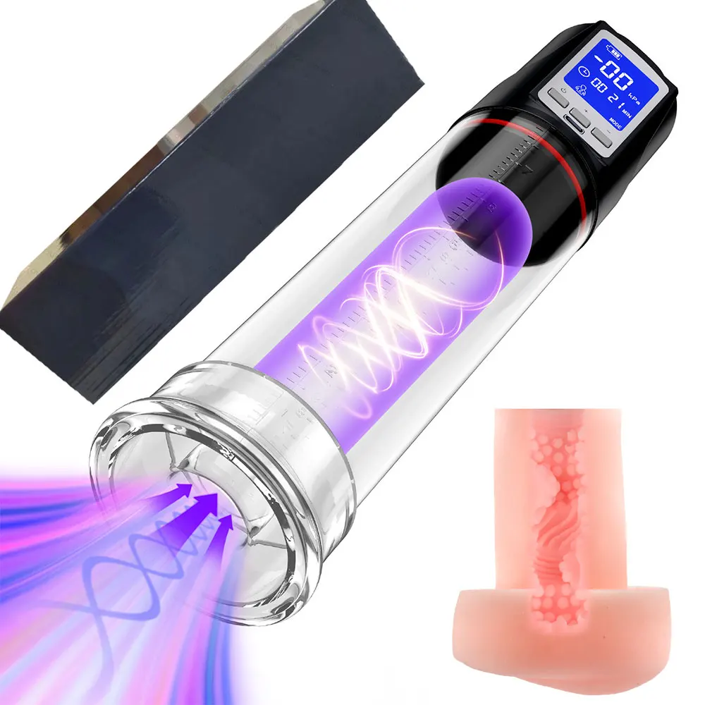 electric penis vacuum pump men penis pump Dick enlargement pump enlarge penis size Bend straightener Extender sex toys for men