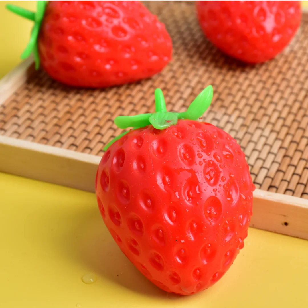 

Brighten Your Desk with This Cute Strawberry Squishy Toy Relieves Stress and Boredom Perfect for Office Car and Travel