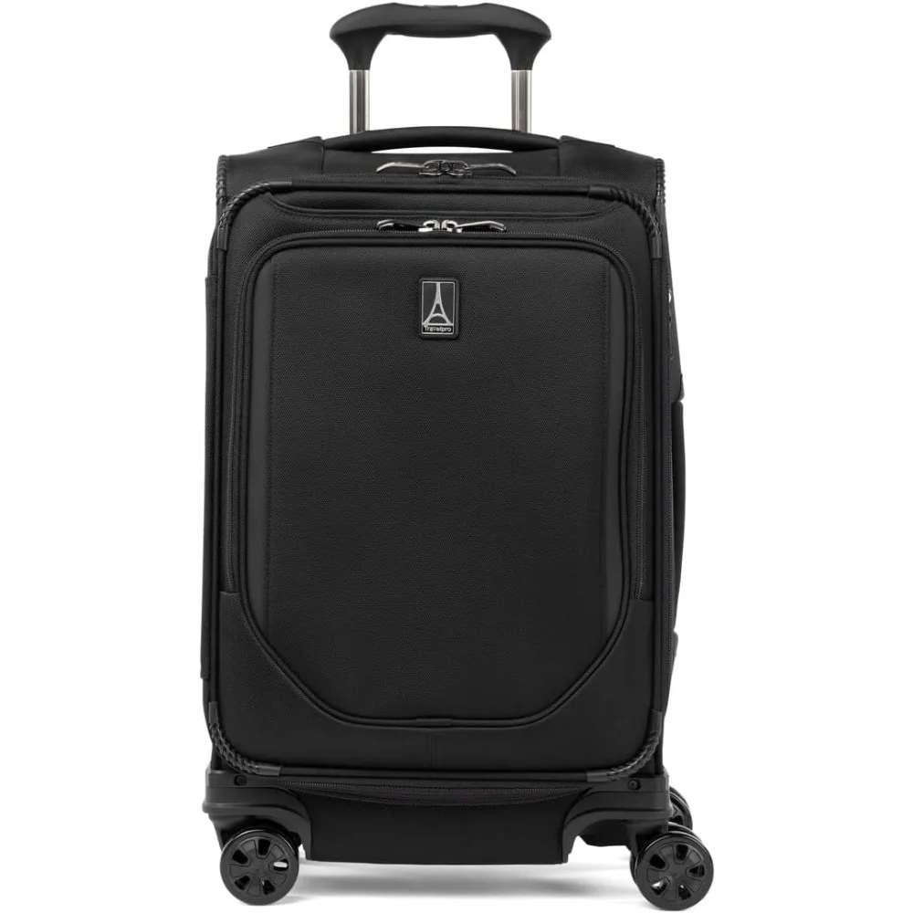 

Travelpro Crew Classic Lightweight Softside Expandable Carry on Luggage, 8 Wheel Spinner Suitcase, Men and Women