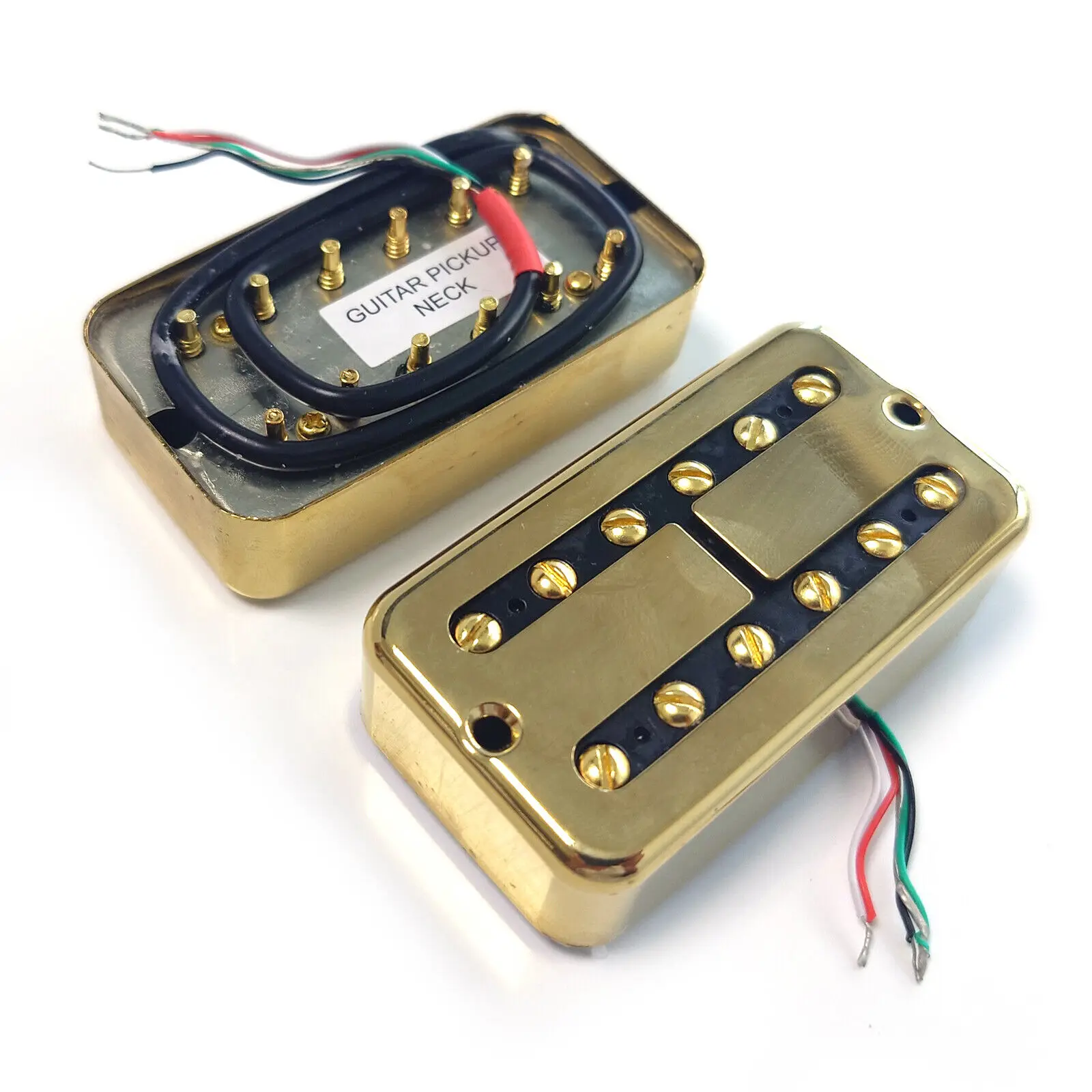 Alnico 5 Humbucker Pickups Set Vintage FilterTron Style Gold N 7.5k B 8.6 for LP or Most Guitar  Replacement Parts