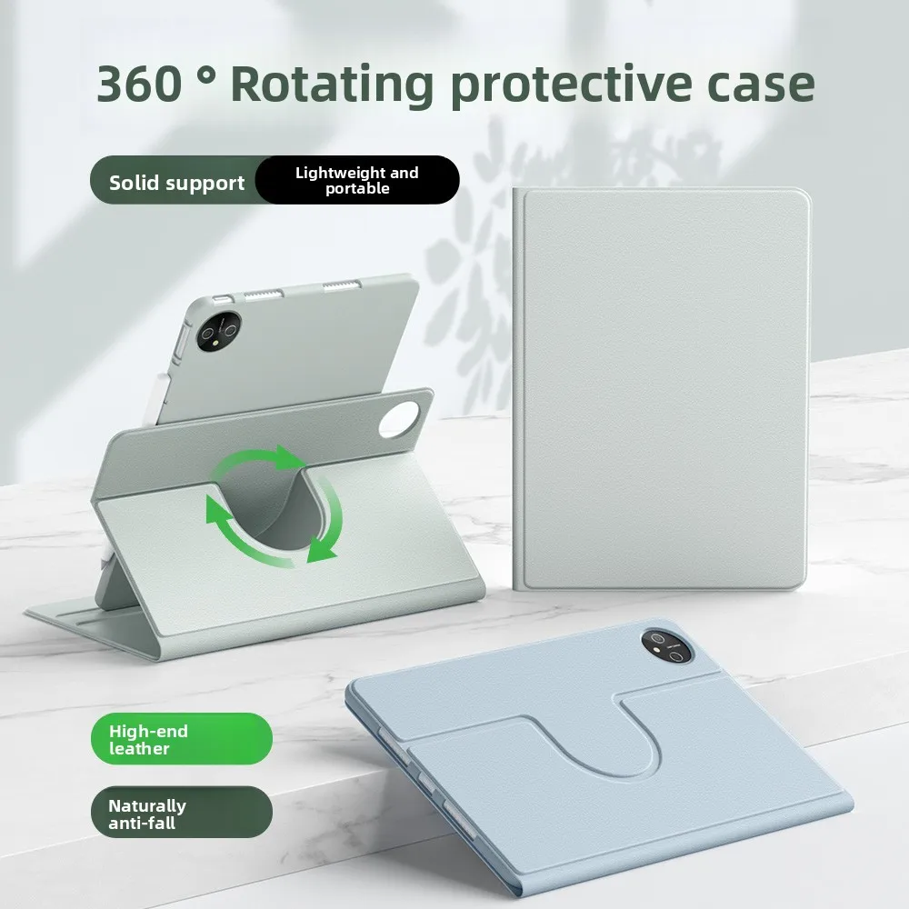 

Case For Apple iPad Pro 12.9 2015/2017 360 Rotating Smart Cover iPad Air 13 2024 2025 12.9"2018-22 PU Leather Funda Tablet Shell