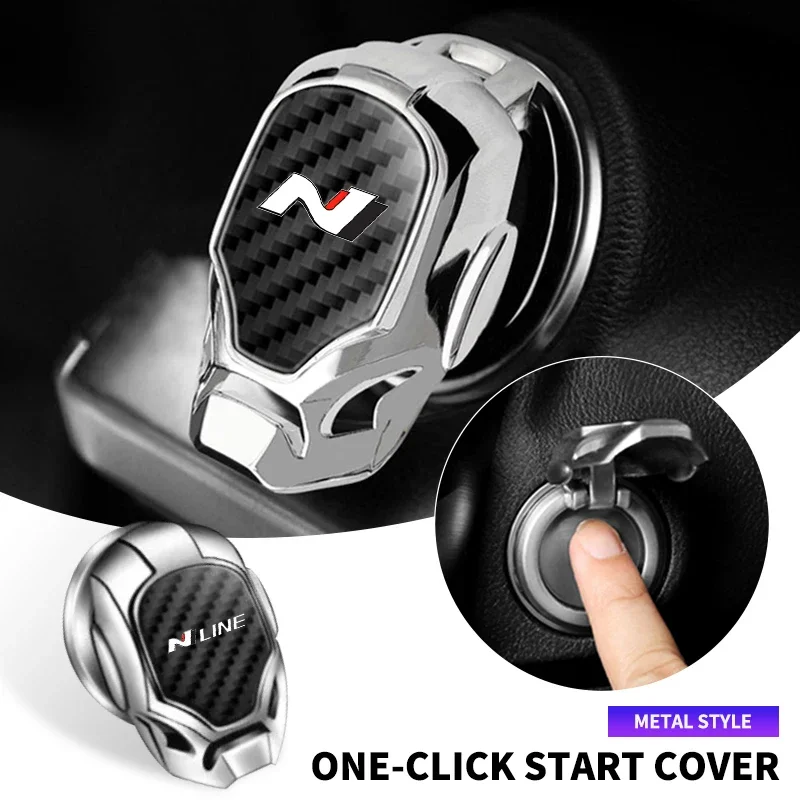 

Car One-Key Start Button Protection Cover Wear-resistant Flip-Top For Hyundai Elantra Kona i10 i20 i30 ix25 ix35 Tucson N Line