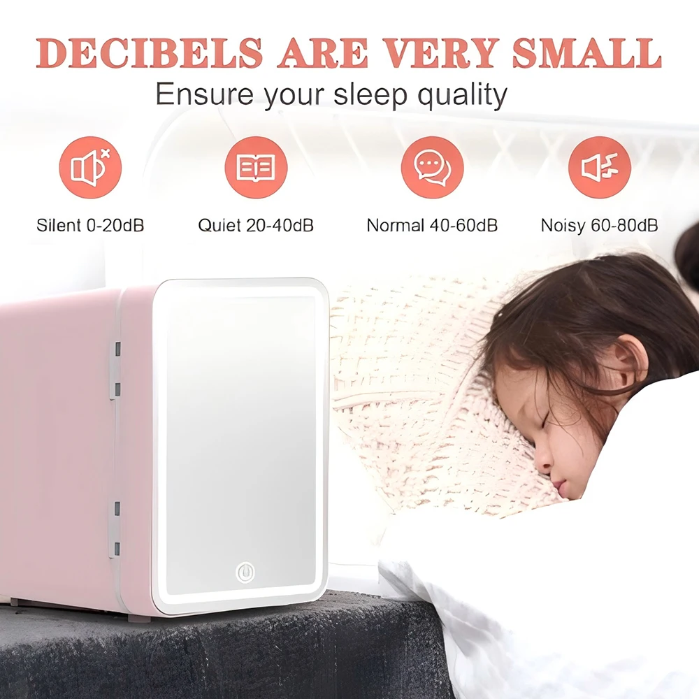 4L ثلاجة سيارة صغيرة محمولة مرآة مستحضرات التجميل حاوية الثلج تخزين الحرارة وتبريد قطع غيار السيارات اثنين في واحد #3