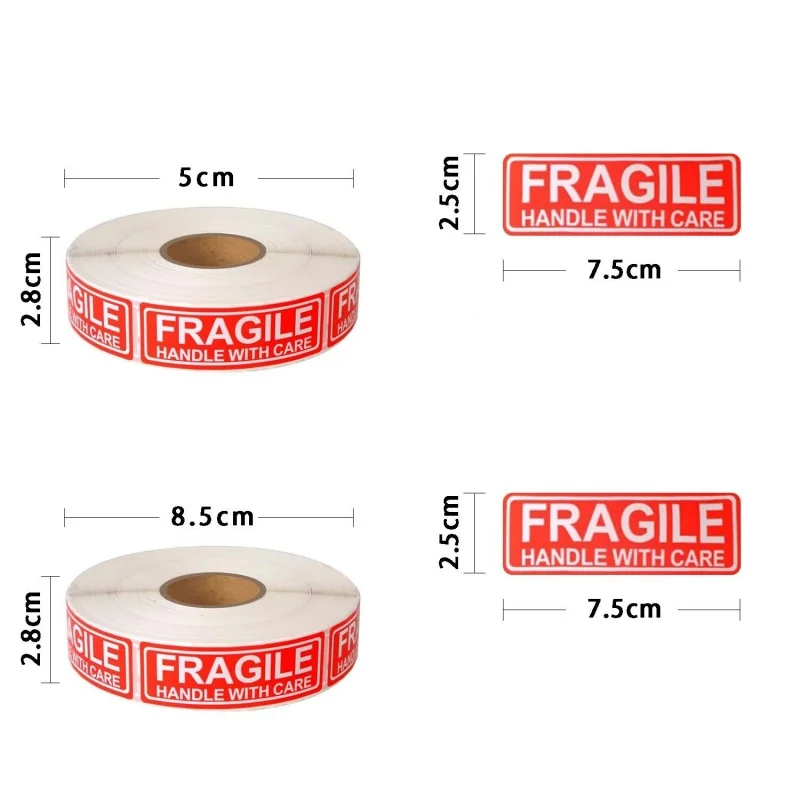 120/500PCS/Roll Fragile Stickers The Goods Please Handle with Care Warning Labels DIY Supplies  Hello My Name Is Stickers